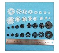 Black OR White SEW ON SNAP Fasteners Popper Press Studs 8 Sizes (20mm (6 Sets) H2360, White)
