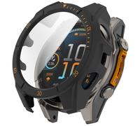 (Black-Orange 47mm) Watch Protective Cases Watch Cases All-in-One Watch Cases Accessories for Garmin Fenix 8 Solar Model