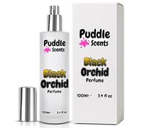 Black Orchid Perfume Spray - 100ml Parfum in Frosted White Glass Bottle - Perfume Scent - Branded Gift Box - Vegan Friendly - Puddle of Wax - Made in the UK