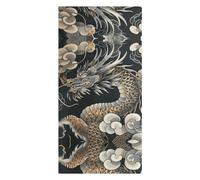Black Oriental Dragon Beach Towels Extra Large, Quick Dry Absorbent Multipurpose, Oversized Beach Towel, Sand Free Foldable Lightweight, Travel Towel, For Beach Pool Camping Travel Vacation, 63x31.5 I