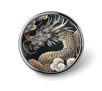 Black Oriental Dragon Blank Round Badges Round Badge DIY Pin Back Buttons Clear Button Pins for Craft Projects Badge Making Accessories