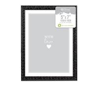 Black Ornate Design Freestanding Wall Mount Picture Photo Frame 5 x 7"