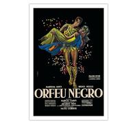Black Orpheus (Orfeu Negro) - Directed by Marcel Camus - Vintage Film Movie Poster by Georges Allard c.1959 - Fine Art Matte Paper Print (Unframed) 30x44in