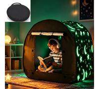 Black Out Tent With Calming Effect, Sensory Tent Luminous Star Design, Pop-up Mini Sensory Tent For Kids, Kids Tent for Classroom Calm Corner New silver coated printed fabric