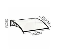 Black Outdoor Curved Shielded Rain Shelter
