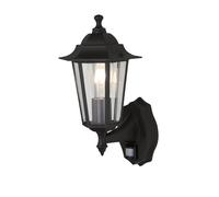 Black Outdoor Garden Porch Home Exterior Waterproof Wall Light with Glass Panels