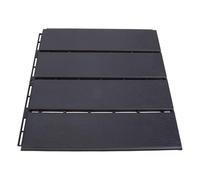 Black Outdoor Interlocking Deck Tiles for Patio and Balcony | Rhombic pattern design, plastic and rubber construction, weather resistant and waterproof, anti-slip for poolside use