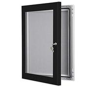 Black Outdoor Pin Notice Boards - Lockable - A2