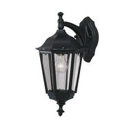 Black Outdoor Traditional Coach Down Lantern Wall Light IP44