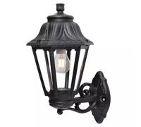 Black Outdoor Traditional Vintage Up or Down Coach Lantern Wall Light | IP55 Rated | 45cm Height | 1 x ES E27 Lamp Required | Garden - Patio - Driveway | UK Approved | Polycarbonate Resin Coastal