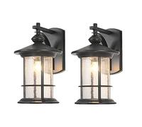 Black Outdoor Wall Lights Aluminum Bubble Glass Porch Wall Sconce Vintage Wall Mount Wall Lanterns 12.9 Inch Antique Exterior s Farmhouse Barn Light For Garage Patio Doorway
