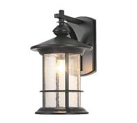 Black Outdoor Wall Lights Aluminum Bubble Glass Porch Wall Sconce Vintage Wall Mount Wall Lanterns 12.9 Inch Antique Exterior s Farmhouse Barn Light For Garage Patio Doorway