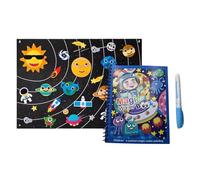 Black Outer Space Felt Story Board Set With Free Resuable Water Paint Book
