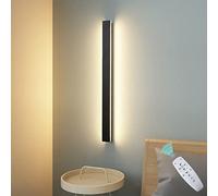 Black Outside Wall Lights LED Dimmable Remote Control Long Strip IP65 Waterproof Lamp Wall Sconce Outdoor/Indoor Modern Up Down Wall Lighting Living Room Bedroom Hallway Corridor Stairs Garden,30cm