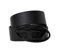 Black Oval Buckle Leather Belt - male - Diesel - Belts - Black - 90 CM - Accessories 90 CM