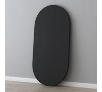 Black Oval Wood Dining Table Top Replacement 31.5"x24" Portable Coffee Table for Indoor/Outdoor Bistro 20" 40"