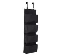 Premier Housewares 4-Tier Over Door Hanging Organiser, Black, 10 x 34 x 90 cm