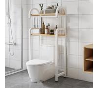 Black Over-The-Toilet Storage Rack 2-Tier Bathroom nizer Space-Saving Freestanding Shelf for Small Spaces Laundry Room 70cm - Maximize Storage & Style