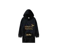 Harry Potter Hoodie Blanket for Kids Teenagers Fleece Wearable Blanket Warm Oversized Hogwarts Gryffindor Hoodie Quidditch Golden Snitch Girls Gifts (Black)