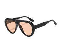 Black Oversized Teardrop Sunglasses, Gradient Lens & Chunky Frame UV400 | Retro Chunky Teardrop Frame Design, Glossy Black Finish & Dark Gradient Lenses with Full UV400 Protection