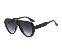 Black Oversized Teardrop Sunglasses, Gradient Lens & Chunky Frame UV400 | Retro Chunky Teardrop Frame Design, Glossy Black Finish & Dark Gradient Lenses with Full UV400 Protection
