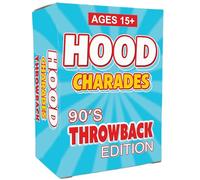 Black Owned Hood Charades 90’s Throwback Edition - Nostalgic Deck Celebrating Classic Hip-Hop, R&B, Sitcoms, Slang and Dance Moves; Elevates Cookouts, Kickbacks, Reunions, Adult Game Nights