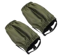Black Oxford Cloth Ankle Walking Gaiters for Hiking Boots, Secure Fit | Windproof Ankle Seal, Adjustable Top and Bottom Bands, Snap Hook Closure, for Cyclists and Trail Runners