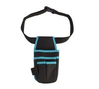 Black Oxford Cloth Belt Tool Pouch with Multi Pocket Storage | Waist Mounted Organizer, Belt Compatible Design, for Technicians, DIY Homeowners, Home Maintenance