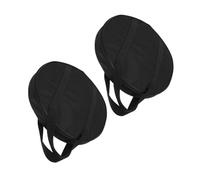 Black Oxford Cloth Gong Bag 40cm X 8cm 2pcs Protective Holder | Thickened Single-layer Design, Portable Handle, Wear-resistant and Lightweight for Performers, Musicians