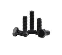 Black Oxide 8.8 Grade Steel Hex Head Cap Screws DIN933 Fully Threaded Metric Bolts M14 M16 M18 M20 M22 M24 M27 M30 Industrial Fasteners for Machinery Construction Hardware Assemblies (1,M18 x 120mm)