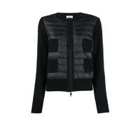Black Padded Cardigan with Logo Patch - female - Moncler - Down Jackets - Black - S - Jackets S