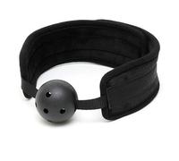 Black Padded Mouth Gag With Breathable Ball