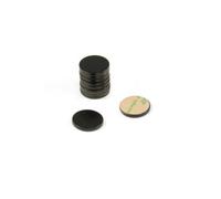 Black Painted Mild Steel Disc With 3M Self Adhesive - 16mm Dia X 2mm Thick (Pack Of 10)