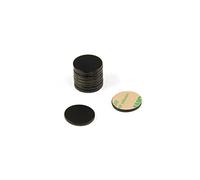 Black Painted Mild Steel Disc with 3M Self Adhesive for Arts, Crafts, Model Making, DIY and Hobbies - 20mm dia x 2mm thick - Pack of 10