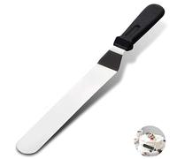 Black Pallet Knife, Stainless Steel Palette Knife, 6 Inch Cake Spatula, Professional Cake Angled Offset Spatula, for Cake Decorating, Pastry, Baking, Multipurpose Use for Home, Bakery