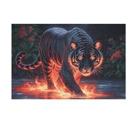 Black Panther 1000 Pc DIY Jigsaw Puzzle Fantastic Beasts Puzzles for Adults Teens Hard Challenging Team Building Stress Reducing Autumn Rigid Cardboard 1000 PCS