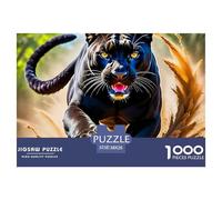 Black Panther, 1000-piece Jigsaw Puzzle, Competitive Tabletop Challenge Introducing Timed Goals Scoring Excitement, Entertaining Activity Suitable for Friendly Contests Group Play, Suitable for Ages 1