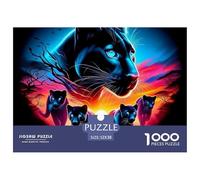 Black Panther, 1000-piece Jigsaw Puzzle, Competitive Tabletop Challenge Introducing Timed Goals Scoring Excitement, Entertaining Activity Suitable for Friendly Contests Group Play, Suitable for Ages 1
