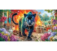 Black-Panther 1000-Piece Jigsaw Puzzle Decoration for Adults 100% Recycled Cardboard 75x50cm/1000pcs