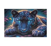 Black Panther 1000 Piece Jigsaw Puzzle for Adults Magical Cosmic Creatures Jigsaw Post Work Relaxation Tool Challenging Fun for Friends Family Home Decor 1000 PCS
