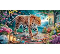 Black-Panther 1000-Piece Jigsaw Puzzle Old Kids Birthday Presents Challenging & Brainteasing 38x26cm/1000pcs