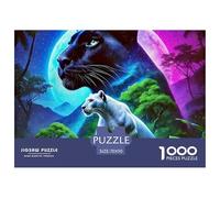 Black Panther 1000 Piece Puzzle Age 12+ for Adults with Extra Fun Challenges Colourful Home Decoration Randomly Shaped 70x50cm/1000pcs