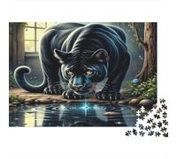 Black Panther 1000 Piece Puzzles for Adults with No Puzzle Dust Colourful Jigsaws for Anxiety Relief Games during Family Puzzle Night 52x38cm/1000pcs
