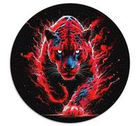 Black Panther 1000 Piece Round Puzzles Jigsaw for Adults Gift for Family Unique Shape Impossible for Unique Challenge Games 1000pcs (67.5x67.5cm)
