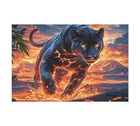 Black Panther 1000 Pieces Jigsaw Puzzles Fantastic Beasts For Men Educational Decompression Adults Anxiety Memory Care Mothers Valentines Cardboard 1000 PCS