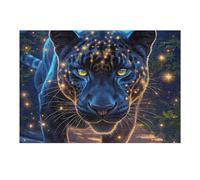 Black Panther 300 Piece Jigsaw Puzzle for Adults Luminous Enchanted Beasts Evening Tea Companion Relaxing Ritual Interlocking Pieces for Tea Lovers 300 PCS