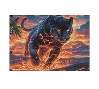 Black Panther 300 Piece Jigsaw Puzzle for All Ages Fantastic Beasts Jigsaw Evening Wind Down Activity Challenging Fun Home Decor Stress Relief 300 PCS
