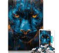 Black Panther Animal 1000 Piece Jigsaw Puzzles for Adults Gifts,Educational Games Home Decoration Deal As Gifts for The Whole Family (38x26cm)