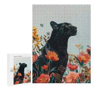 Black Panther Botanical - Wooden Brain Teaser for Adults, 500 PCS, Year-End Present - for Quiet Evenings And Focused Play