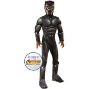 Black Panther Boys Fancy Dress Deluxe Avengers Halloween Kids Superhero Costume